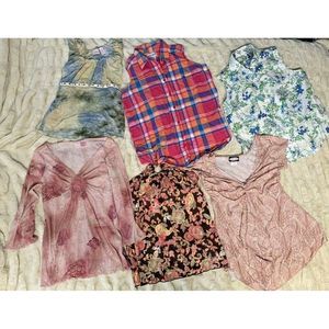Clothing Lot - 6 Blouses - Size L